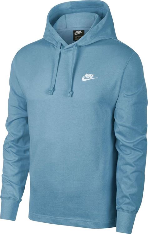 nike lichtblauwe trui|Blauwe hoodies en sweatshirts voor heren .